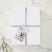 Hübsche violette Blumen in Mason Jar Blumenzehen Geschenkanhänger (Mit Garn)