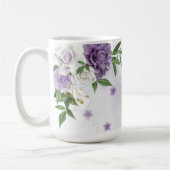 Hübsche violette Blumen Kaffeetasse (Links)
