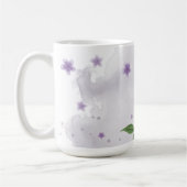 Hübsche violette Blumen Kaffeetasse (Links)