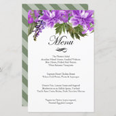 Hübsche violette Blumen - Menü (Vorne/Hinten)