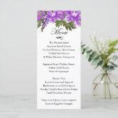Hübsche violette Blumen - Menü Menükarte (Stehend Vorderseite)