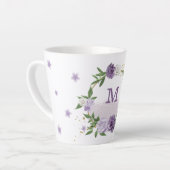 Hübsche violette Blumen Milchtasse (Linke Ecke)