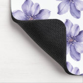 Hübsche violette Blumen Mousepad (Ecke)