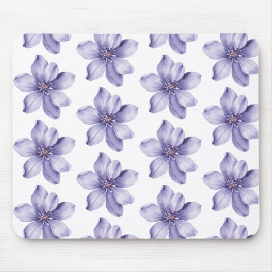 Hübsche violette Blumen Mousepad (Vorne)