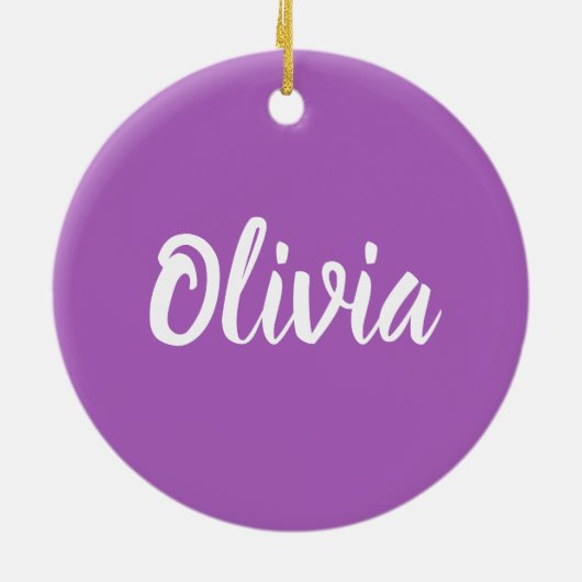 Hübsche violette Blumen Personalisierte Gartengesc Keramik Ornament (Hinten)