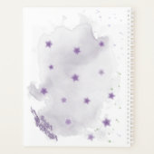 Hübsche violette Blumen Planer (Rückseite)