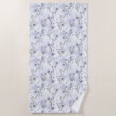 Hübsche violette Blumen   Strandtuch (Vorderseite)