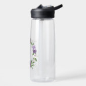 Hübsche violette Blumen Trinkflasche (Links)