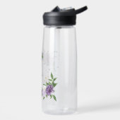 Hübsche violette Blumen Trinkflasche (Links)