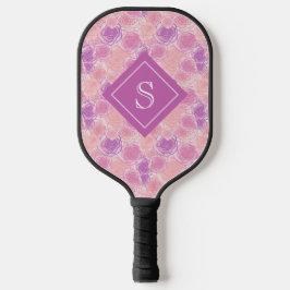 Hübsche, violette Mehlblumen Pickleball Schläger