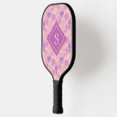 Hübsche, violette Mehlblumen Pickleball Schläger (Links)