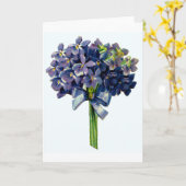 Hübsche Violetten Karte (Gelbe Blume)