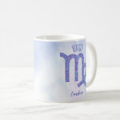Hübsche Virgo Astrologie Signieren Personalisiert  Kaffeetasse (VorderseiteRechts)