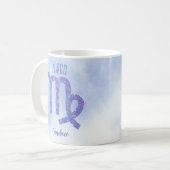 Hübsche Virgo Astrologie Signieren Personalisiert  Kaffeetasse (Vorderseite Links)