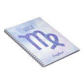 Hübsche Virgo Astrologie Signieren Personalisiert Notizblock (Rechte Seite)