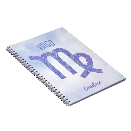 Hübsche Virgo Astrologie Signieren Personalisiert Notizblock (Rechte Seite)