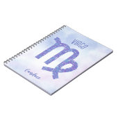 Hübsche Virgo Astrologie Signieren Personalisiert Notizblock (Linke Seite)