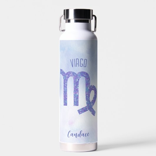 Hübsche Virgo Astrologie Signieren Personalisiert  Trinkflasche (Vorne)