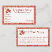 Hübsche Visitenkarte mit wenig Rot und Korallen Rabattkarte (Vorne/Hinten)