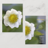 Hübsche Visitenkarten für die Blume von Erdbeeren. Visitenkarte (Vorne/Hinten)