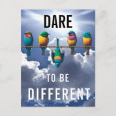 Hübsche Vögel auf einem Wire Dare Postkarte (Vorderseite)