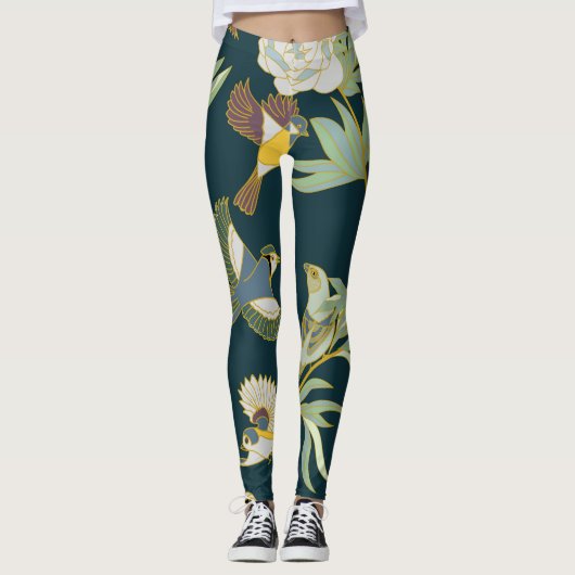 Hübsche Vögel Leggings (Vorderseite)