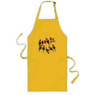 Hübsche Vögel - Papageien und Finken Lange Schürze