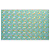 Hübsche Vögel und Blume auf Aqua Fabric Stoff (Fat Quarter (45,7 x 55,9 cm))