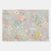 Hübsche Vögel und Blume Geschenkpapier Set (Vorderseite 3)