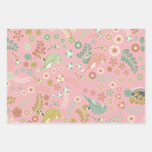 Hübsche Vögel und Blume Geschenkpapier Set (Vorderseite 2)