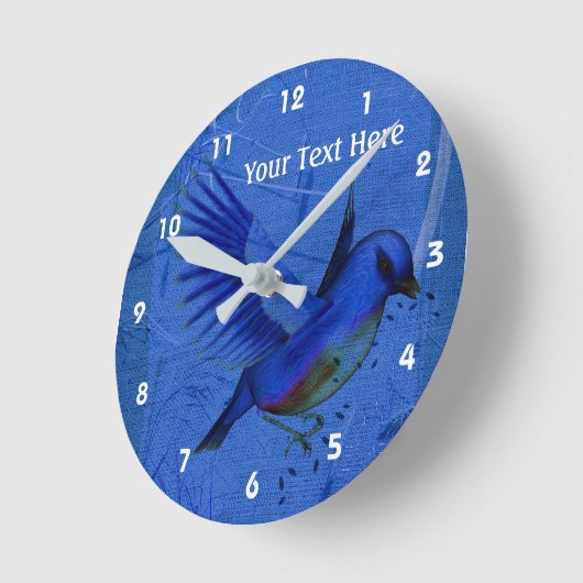 Hübsche Vogelart Runde Wanduhr (Winkel)