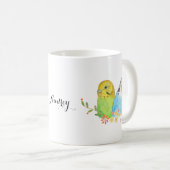 Hübsche Vogelbudgie Parakeet Parrot Individuelle N Kaffeetasse (VorderseiteRechts)