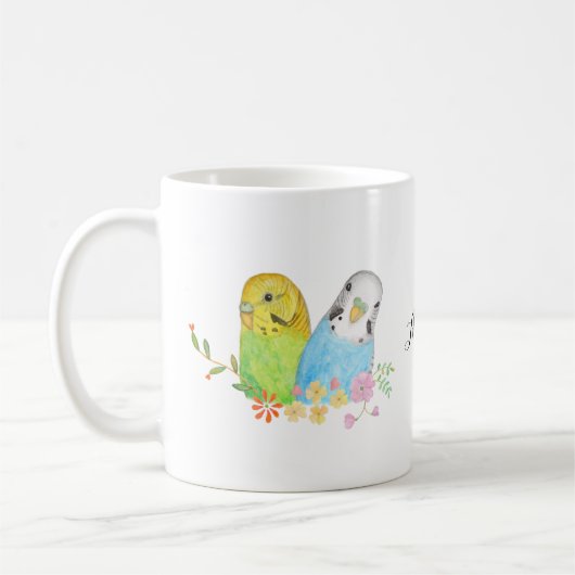 Hübsche Vogelbudgie Parakeet Parrot Individuelle N Kaffeetasse (Links)