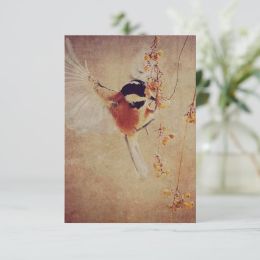 Hübsche Vogelhochzeit speichert das Datum (Stehend Vorderseite)