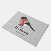 Hübsche Vogelillustration & Individuelle Name Will Fußmatte (Schrägansicht)
