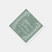 Hübsche Vogelschutzgrenze Serviette (Ecke)