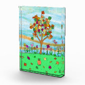 Hübsche Volkskunst Whimsikaler Herbst Herbstlaube Fotoblock (Rechts)