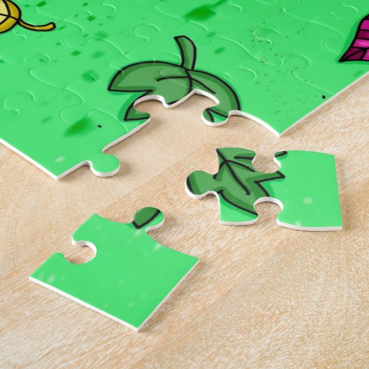 Hübsche Volkskunst Whimsikaler Herbst Herbstlaube Puzzle (Seite)