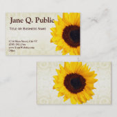 Hübsche Vorlagen für Wirbel von Sonnenblumen Visitenkarte (Vorne/Hinten)