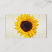 Hübsche Vorlagen für Wirbel von Sonnenblumen Visitenkarte (Rückseite)