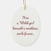 Hübsche Waliser-Mädchen-Verzierung Keramikornament (Hinten)