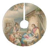 "Hübsche Wanggerszene" Leinenimitat Weihnachtsbaumdecke (Vorderseite)