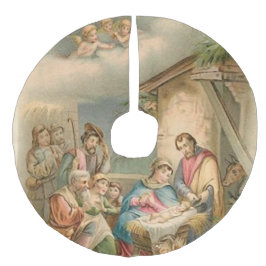 "Hübsche Wanggerszene" Leinenimitat Weihnachtsbaumdecke