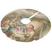 "Hübsche Wanggerszene" Leinenimitat Weihnachtsbaumdecke (Schrägansicht)