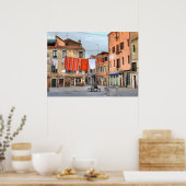 Hübsche Wäschelinien am Campo Ruga Poster (Küche)