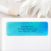 Hübsche Wasserfarbe Abstrakt in Aqua Green und Bla (Insitu)