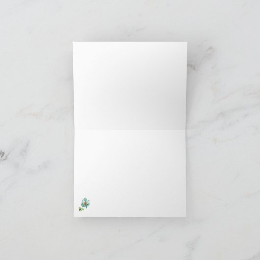 Hübsche Wasserfarbe Aquamarine Poppies Personalisi (Innenseite)