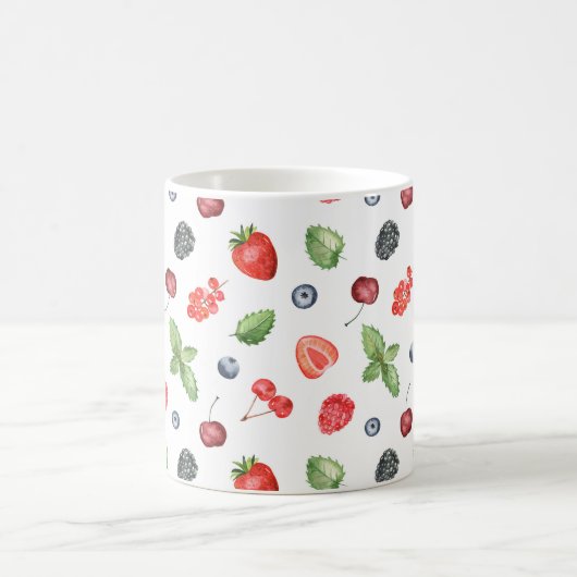 Hübsche Wasserfarbe Berry Muster Küche Kaffeetasse (Mittel)