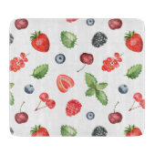 Hübsche Wasserfarbe Berry Muster Küche Schneidebrett (Vorderseite)