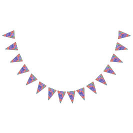 Hübsche Wasserfarbe-BlumenParty-Flagge Wimpelkette